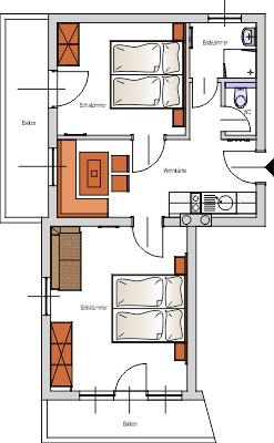 Skizze Appartement 4